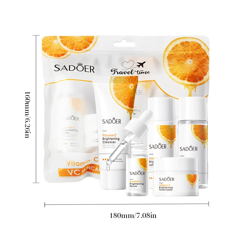 5-Piece Vitamin C Facial Set – Brightening & Hydrating Skincare