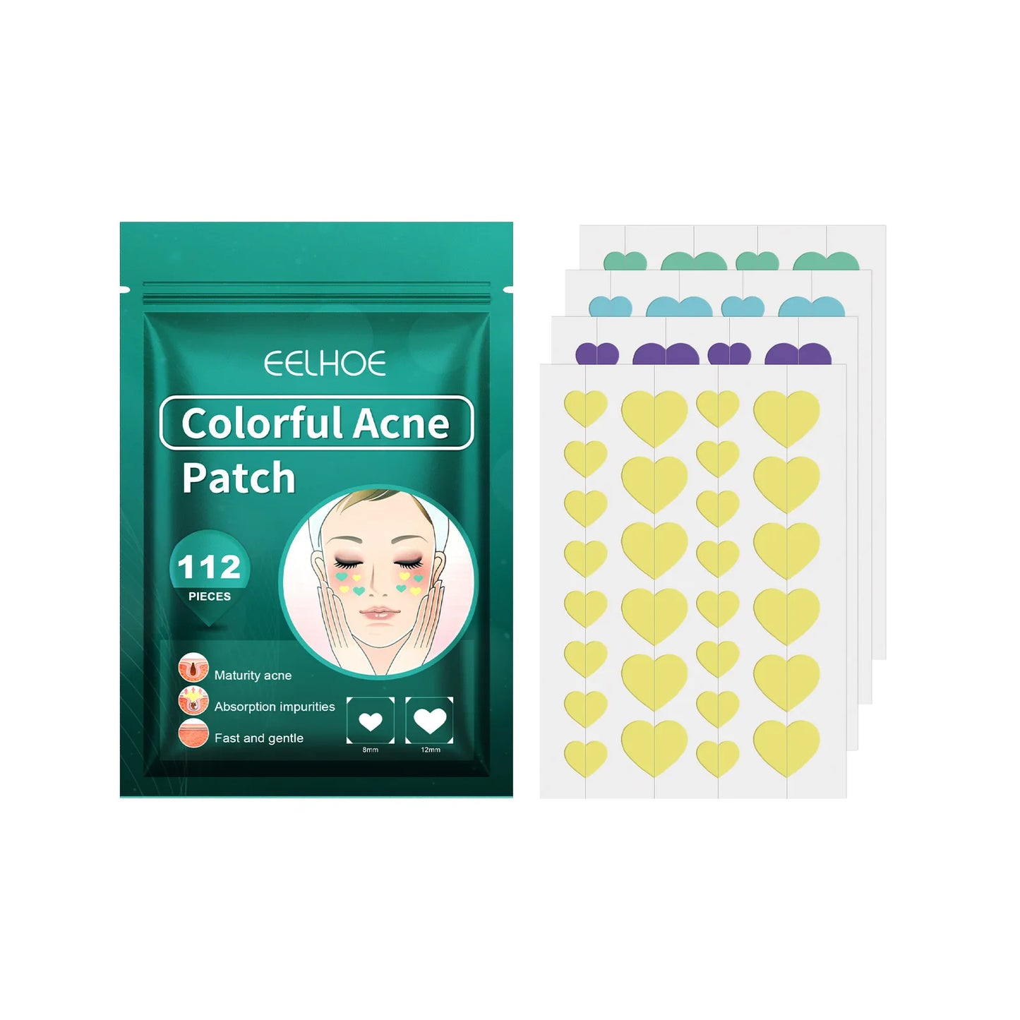 EELHOE Salicylic Acid Acne Patches 112pcs | Pimple Stickers