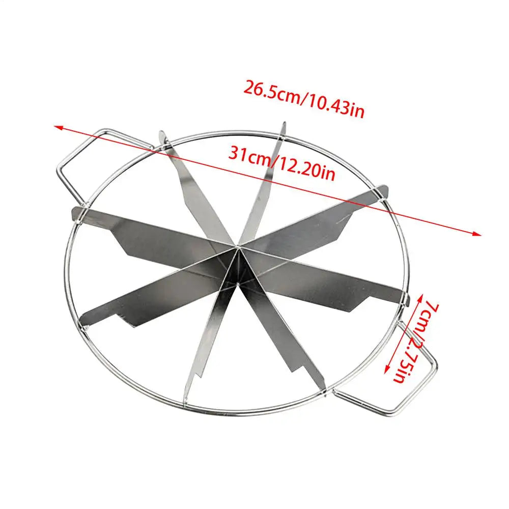 Round Thousand-layer Mousse Cake Pizza Slicer Stainless Steel Cake Cutting Mold Divider Baking Tool Cake For Bakeries & Home use Peaceful Pleasures Health and Wellness 8 Equal Brazil