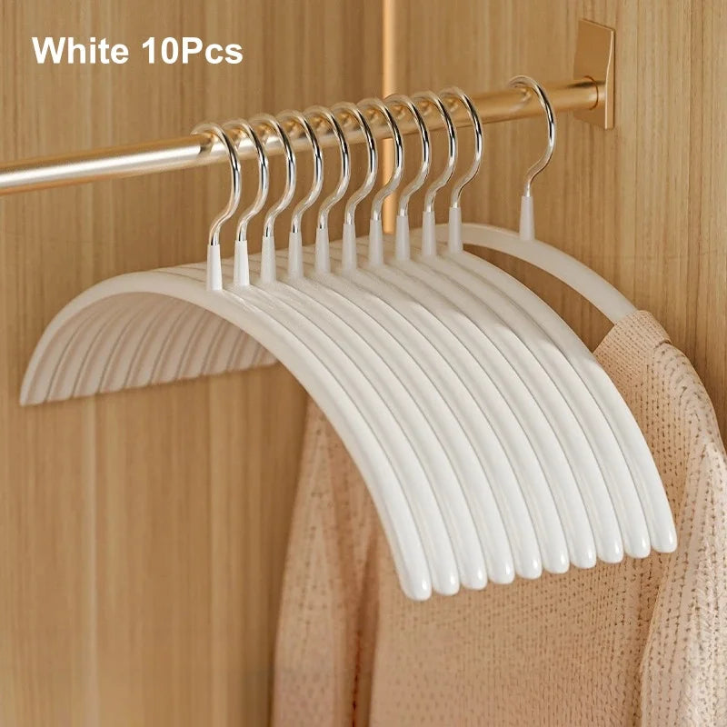 10-Pack Non-Slip Metal Clothes Hangers | Space-Saving Closet