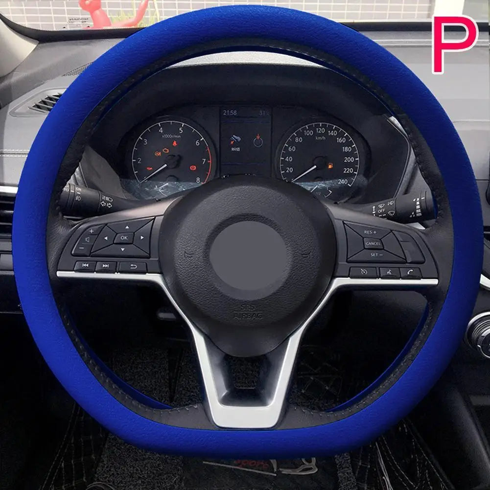 Anti-skid Silicone Auto Steering Wheel Cover With Elastic Stretch To Enhance Internal Design And Comfortable Grip Access Peaceful Pleasures Health and Wellness P