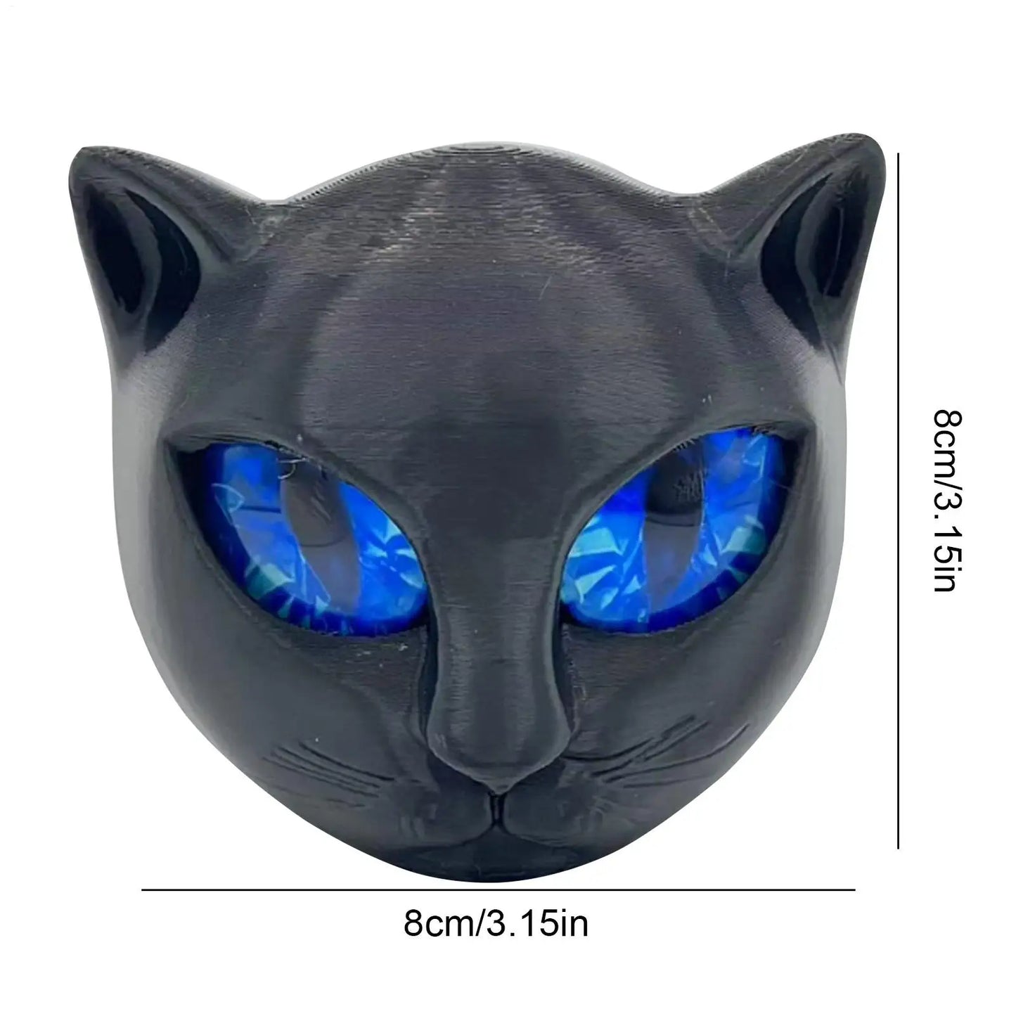 Black Cat Stone Figurine Resin Cat Head Kitten Keepsake Sculpture Desktop Decor Luxury Black Cat Statue Home Desktop Decoration Peaceful Pleasures Health and Wellness