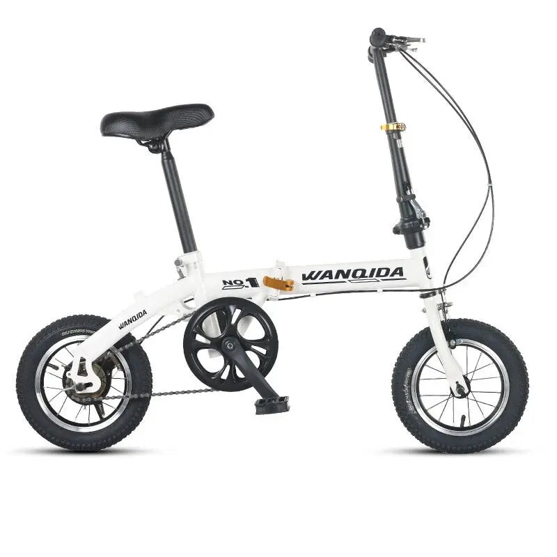 Folding Mountain Bike 12" | Unisex Off-Road Steel Frame Bicycle