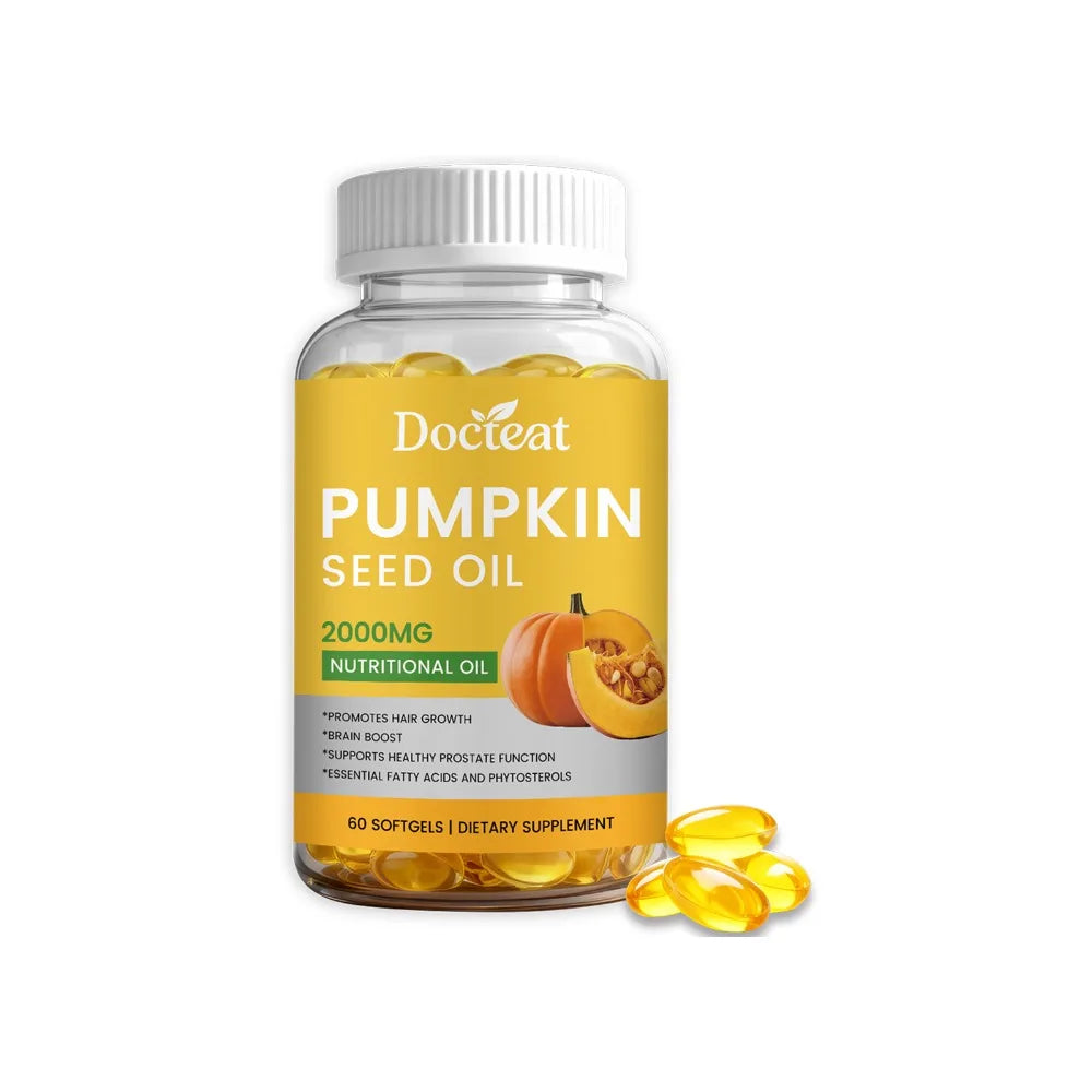 Pumpkin Seed Oil Softgels 2000mg – 60 Count | Plant-Based