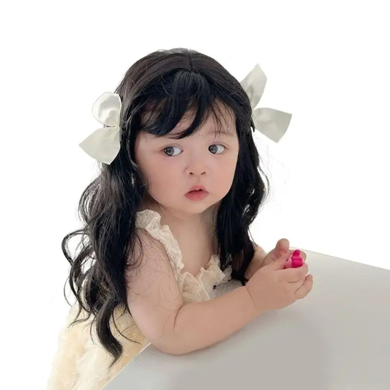 Baby Girl Simulation Short Hair Hat | Soft Photo Prop 0–3Y