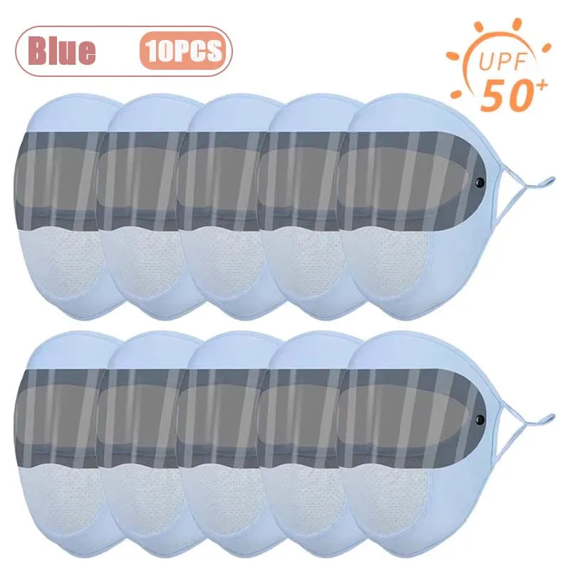 UPF 50+ Full Face Cover Mask with Goggles | UV & Dust Shield