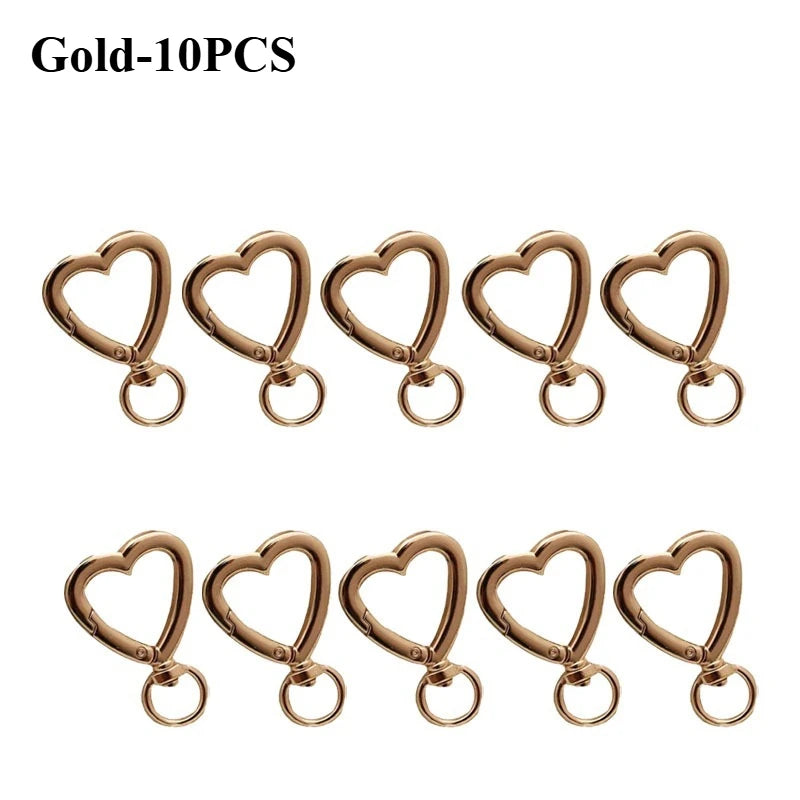 Heart Lobster Claw Clasps – Zinc Alloy Trigger Snap Hooks DIY