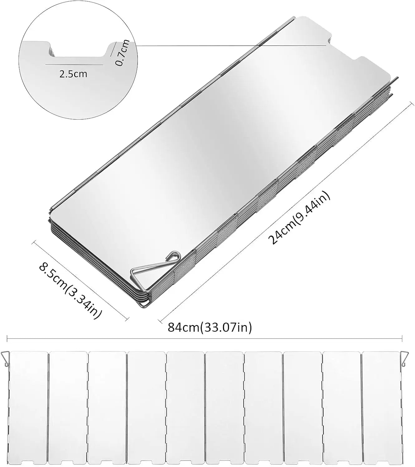 8/10/12 PlatesCamping Stove Wind Screen - Lightweight Aluminum Foldable Windscreen for For Camping Picnic & Outdoor Use Peaceful Pleasures Health and Wellness 10 wind deflectors