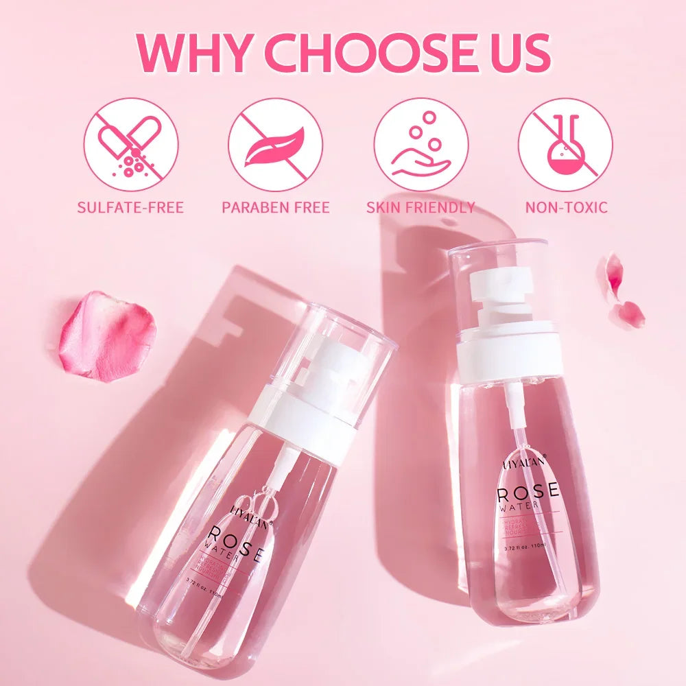 LIYALAN Rose Water Toner – Hydrating Facial Mist 110ml Peaceful Pleasures Health and Wellness