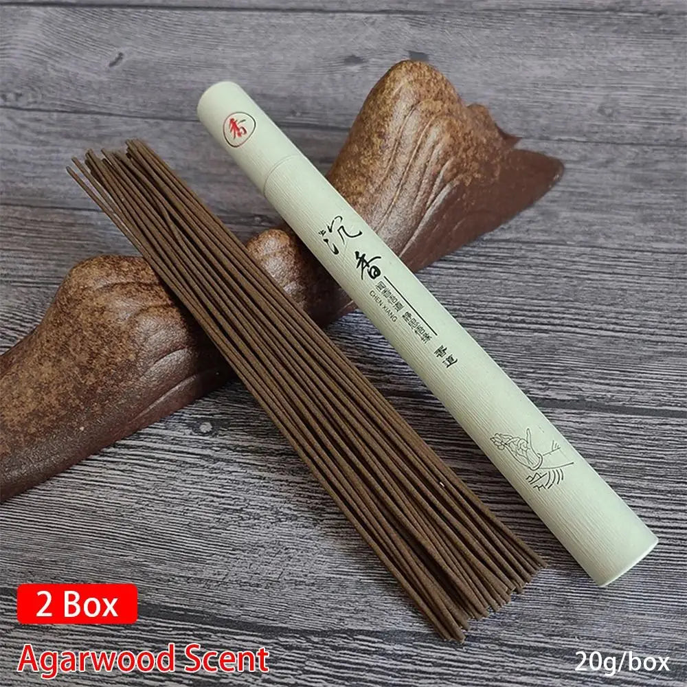 1/2Box Sandalwood Mugwort Scent Incense Stick Tranquilize Mind Home Office Bedroom Refreshing Scent Natural Sleeping Aiding Peaceful Pleasures Health and Wellness 2 Box Agarwood Scent