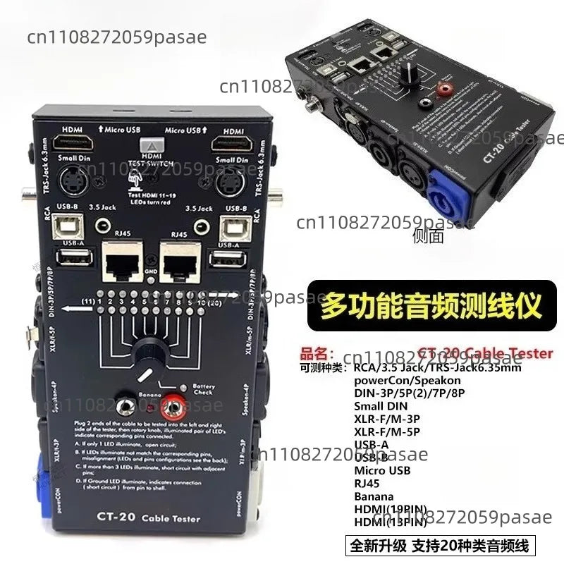 CT-20 Multifunctional XLR Audio Signal Line Cable Tester