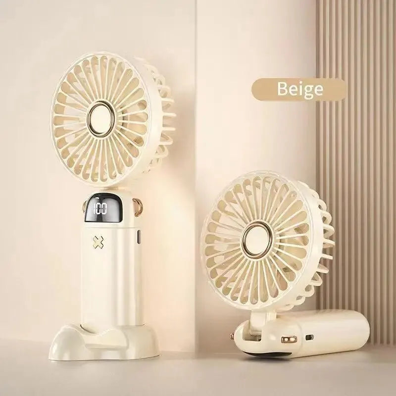 Mini Portable Fan 5-Speed USB Handheld & Neck Fan with Stand