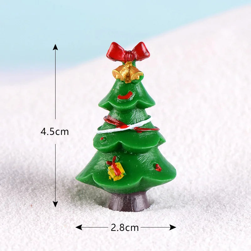 Creative Mini Santa Claus Elk Snowman Christmas Tree Resin Car Home Ornaments Micro Landscape Decoration DIY Accessories Gifts Peaceful Pleasures Health and Wellness 11