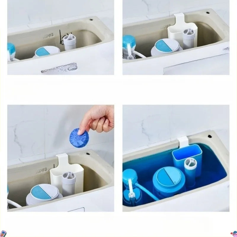 Toilet Tank Solid Cleaner Dispenser – Reusable Plastic