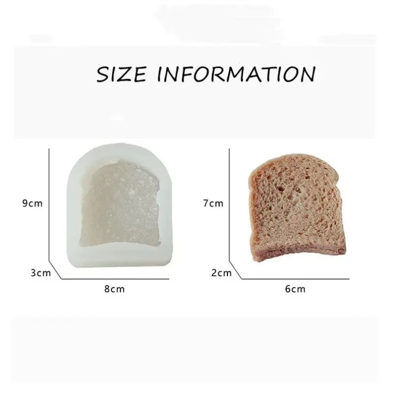 Aroma Candle Making Molds Toast Silicone Bread Mold Simulation Mini