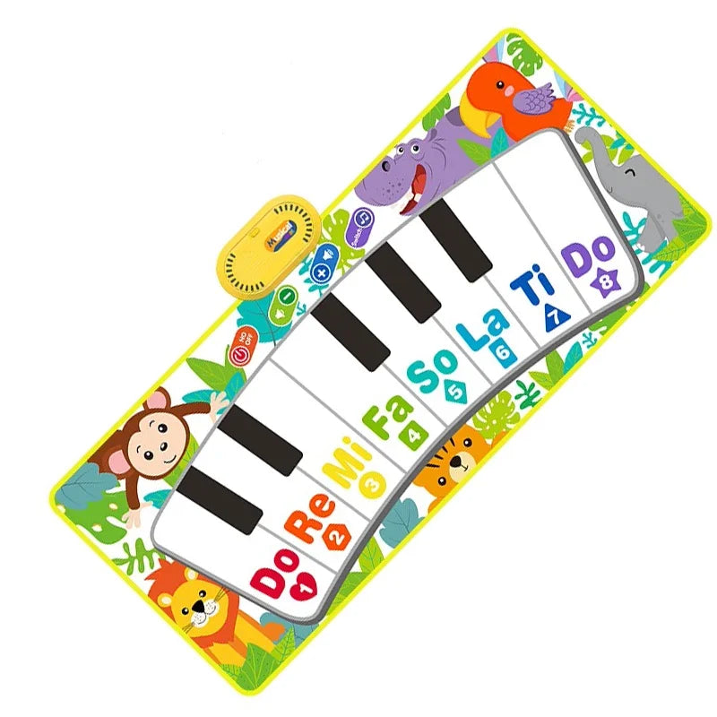 135x59cm Musical Piano Mat Toddle Dance Keyboard 8 Instrument Sounds