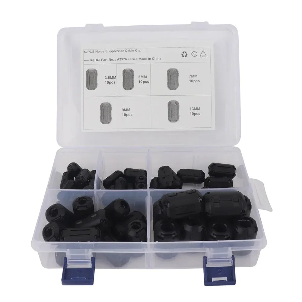 22pcs Clip on Ferrite Ring Core Bead Choke RFI EMI Noise Suppressor Cable Clips for USB Audio Video Power Cord Peaceful Pleasures Health and Wellness