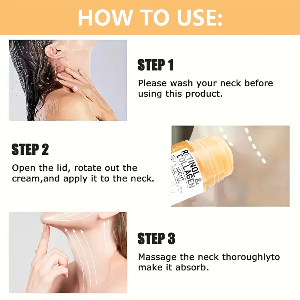 Retinol & Collagen Neck Cream Stick – Day & Night Moisturizer