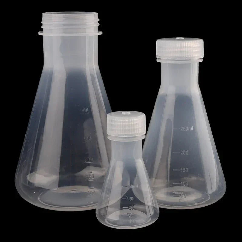 PP Erlenmeyer Conical Flask with Screw Cap – 50ml to 1000ml