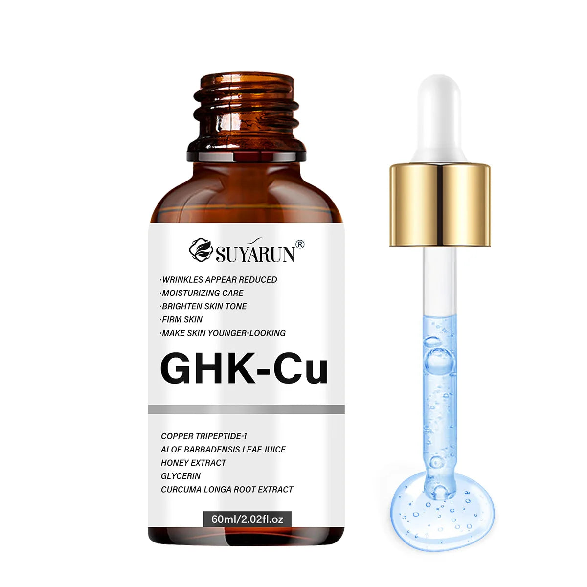 SUYARUN GHKCU Serum, 24H Moisturizing & Anti-Aging Serum for Women, Day and Night Use, Reduce Wrinkles, Free Shipping. Peaceful Pleasures Health and Wellness 60ml