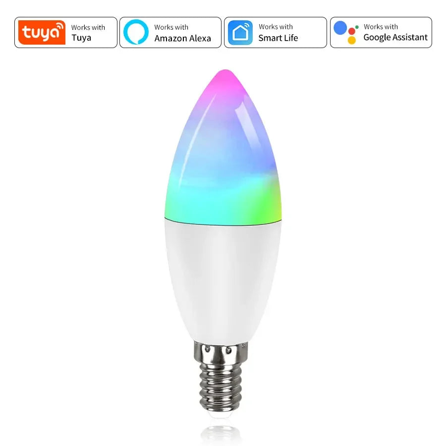 E14 WiFi Smart Candle Bulb | Tuya, Alexa & Google Home