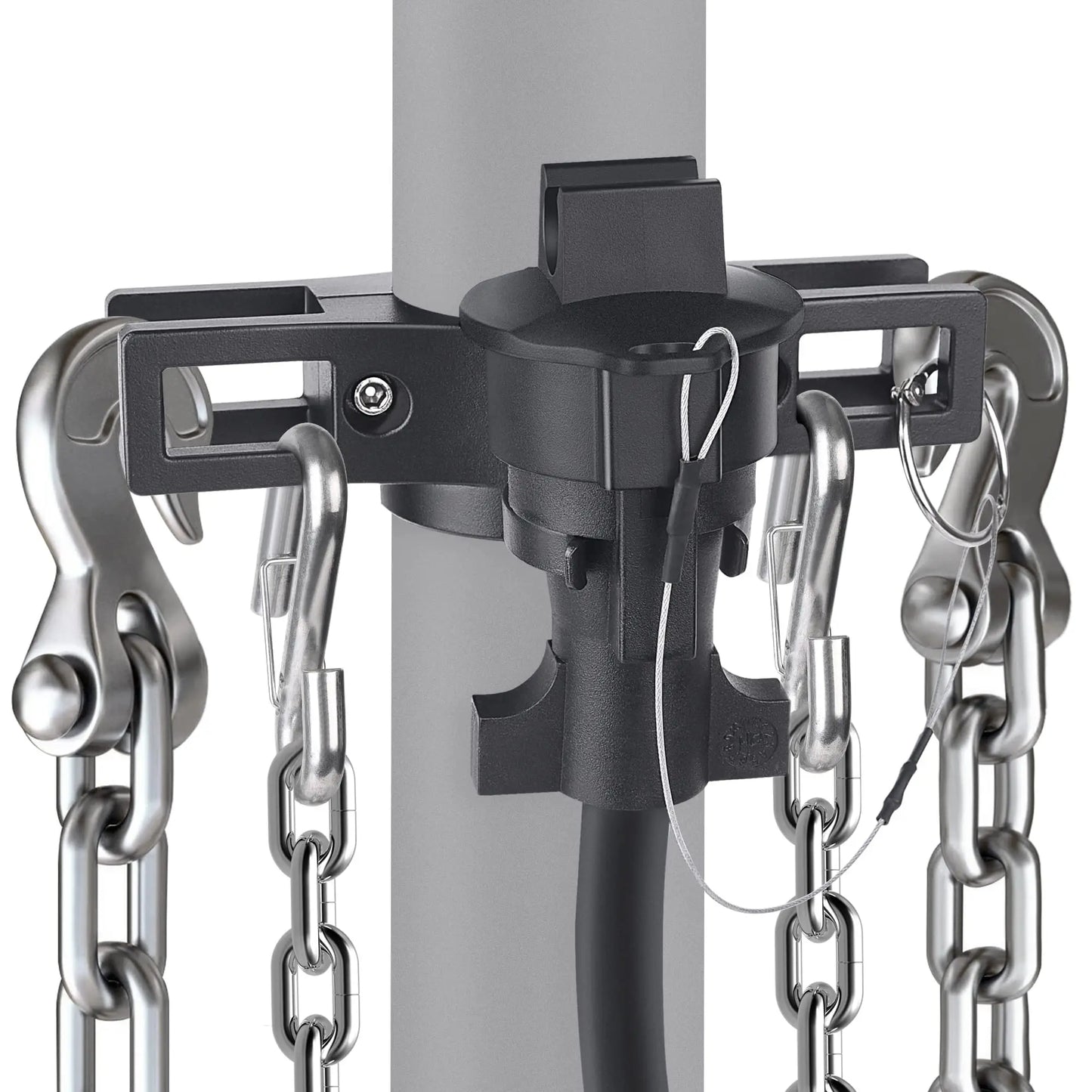 Aluminum Front Trailer Jack Chain Bracket One-piece 7-Pin Plug Mount