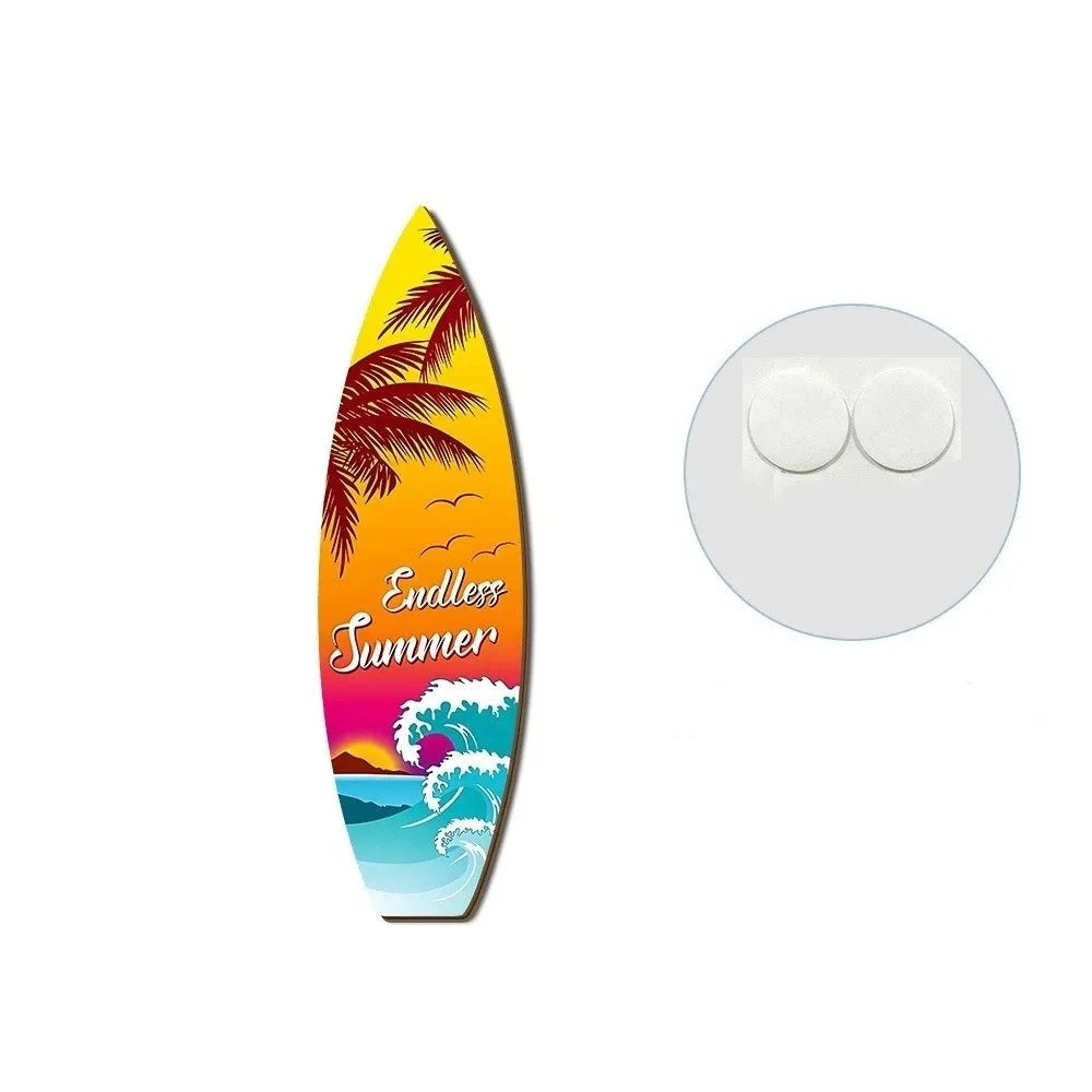 Handcrafted Wooden Surfboard Wall Hanging | Coastal Beach Decor