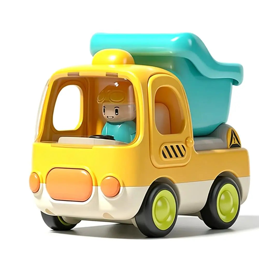 Cartoon Car Toys Dump Truck Mixer Excavator Ladder Helicopter