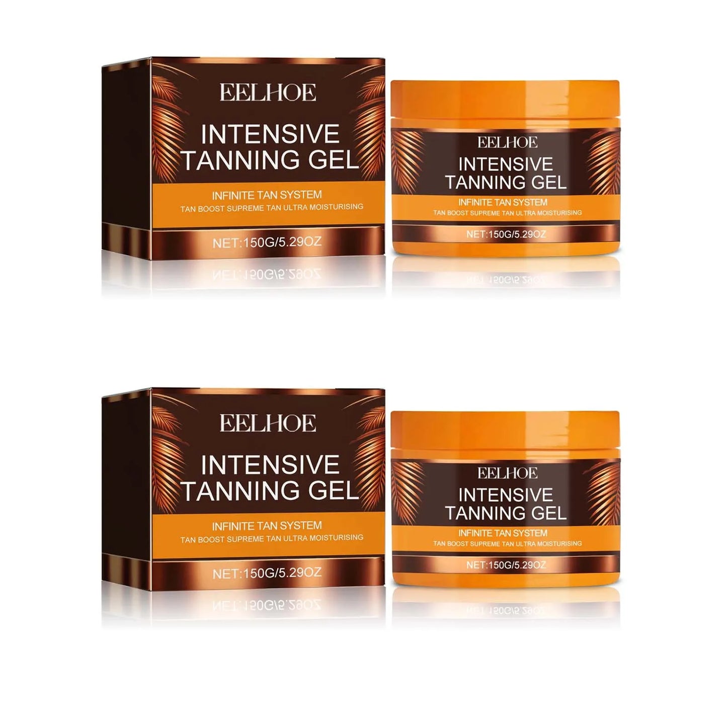 Self Tanning Gel Body Bronzer – Sunless Tan Booster 150g Peaceful Pleasures Health and Wellness 2 x 150g Boxed