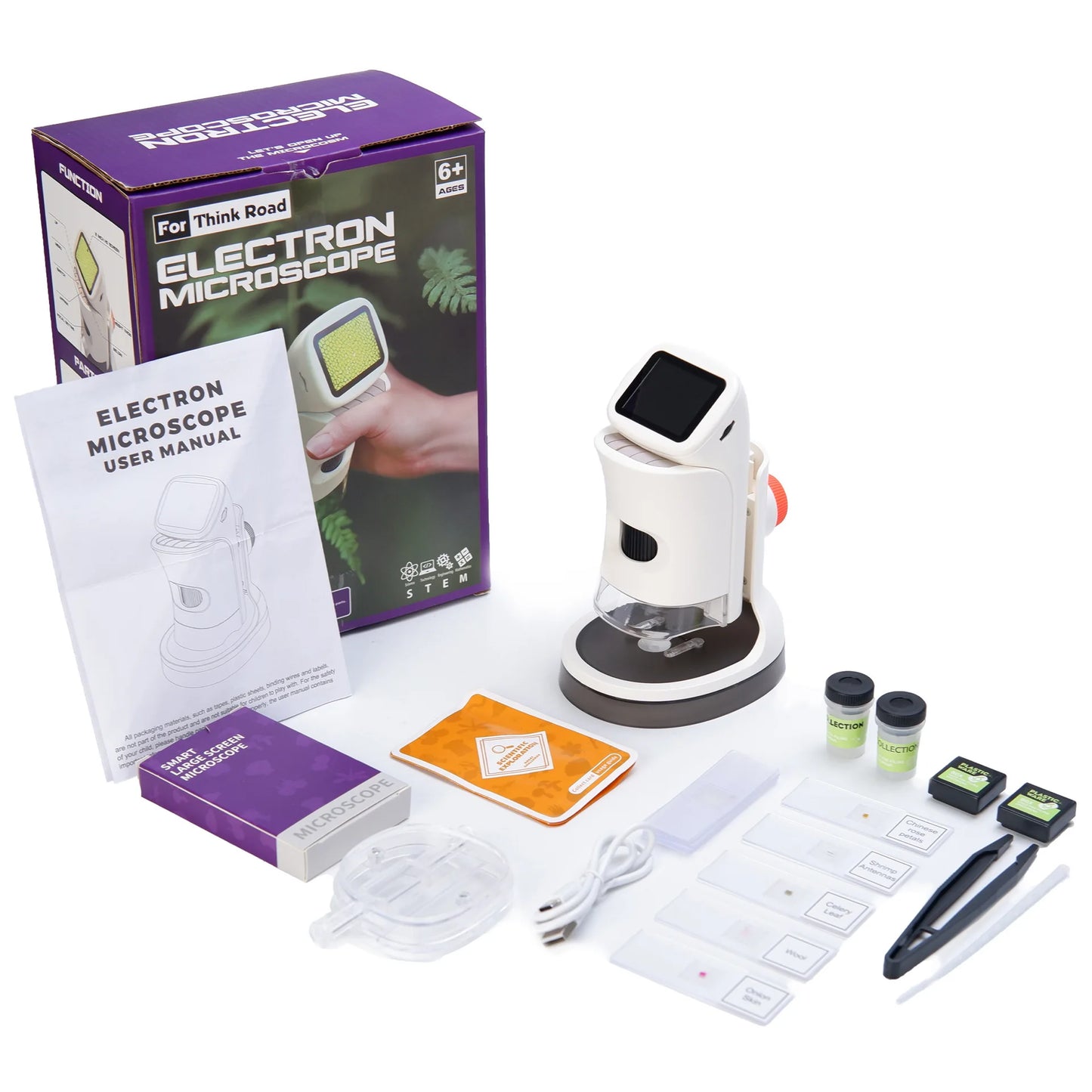 1000X Lab Microscope Kit Biology Children Microscope for School Boy Home Science Educational Toy Students Teaching Gifts Peaceful Pleasures Health and Wellness