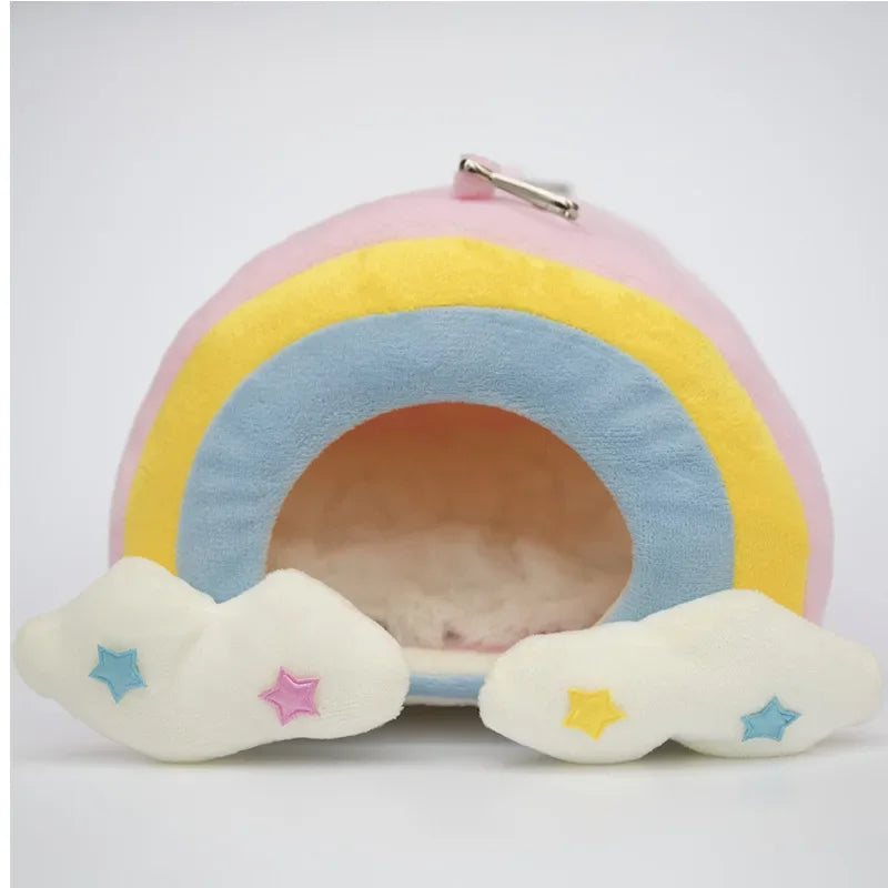 Rainbow Pet Nest for Sugar Gliders & Hamsters | Cozy Hideout Small Animal Nest Peaceful Pleasures Health and Wellness
