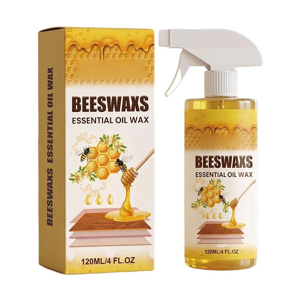 Wood Polishing Beeswax Spray Wooden Furniture Care Renew Shine Waterproof Anti-Crack No Residue Easy Apply Home Care Supplies Peaceful Pleasures Health and Wellness 1PC