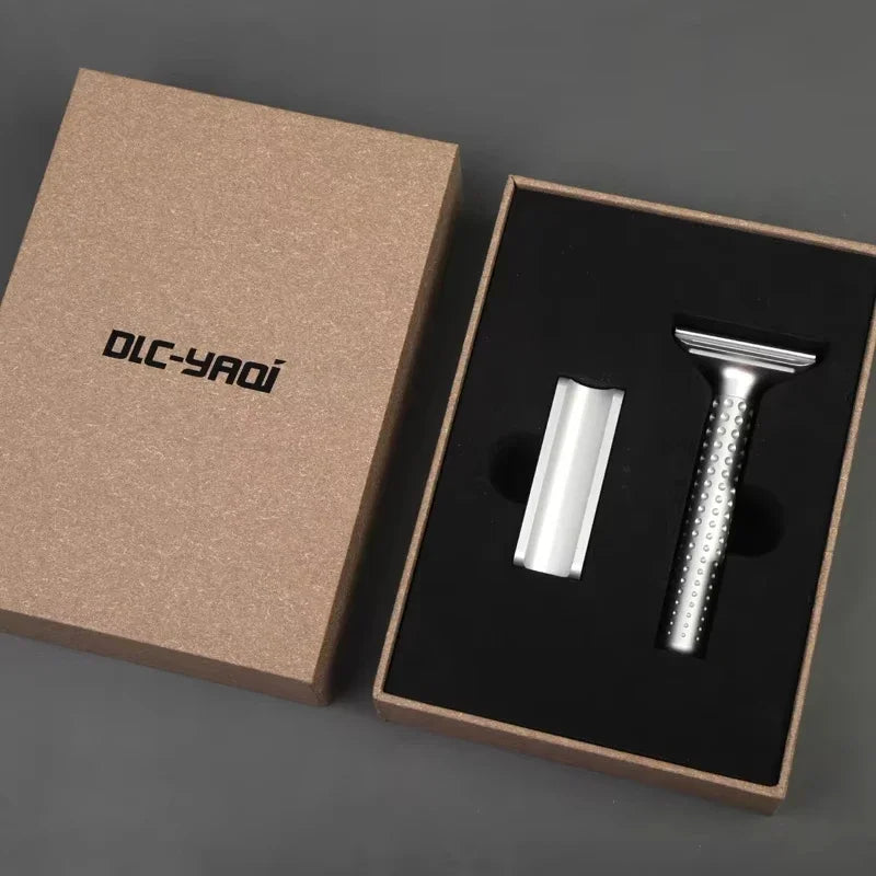 2026 Yaqi Sputnik Aluminum Safety Razor for Men with Holder Classic Shaving Tool Peaceful Pleasures Health and Wellness