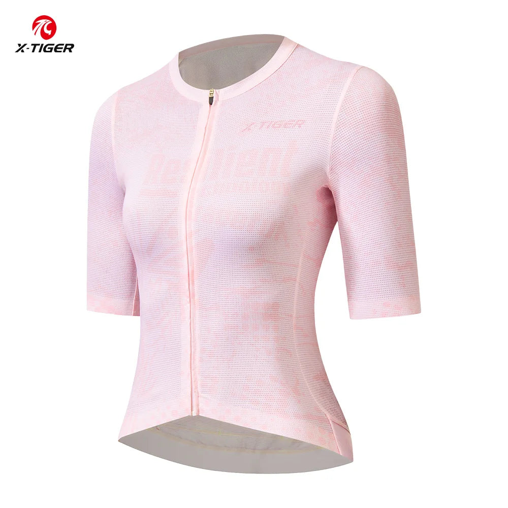 X-TIGER Women's Cycling Jersey – Short Sleeve MTB Road Bike Top