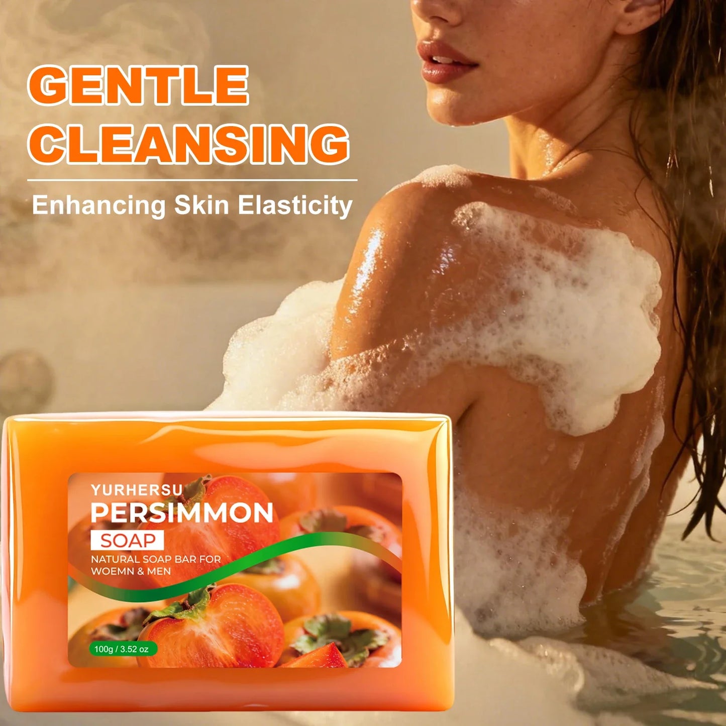 Handmade Persimmon Extract Soap – Brightening & Hydrating Bar