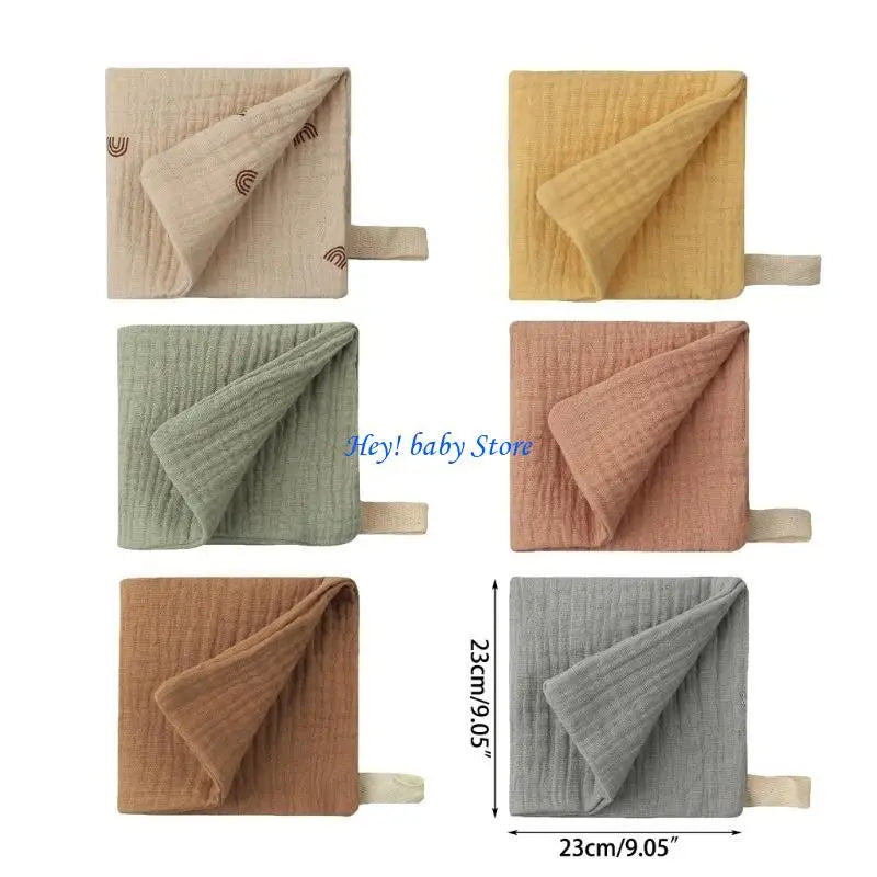 Soft Muslin Baby Washcloths for Newborns – 6-Pack Cotton