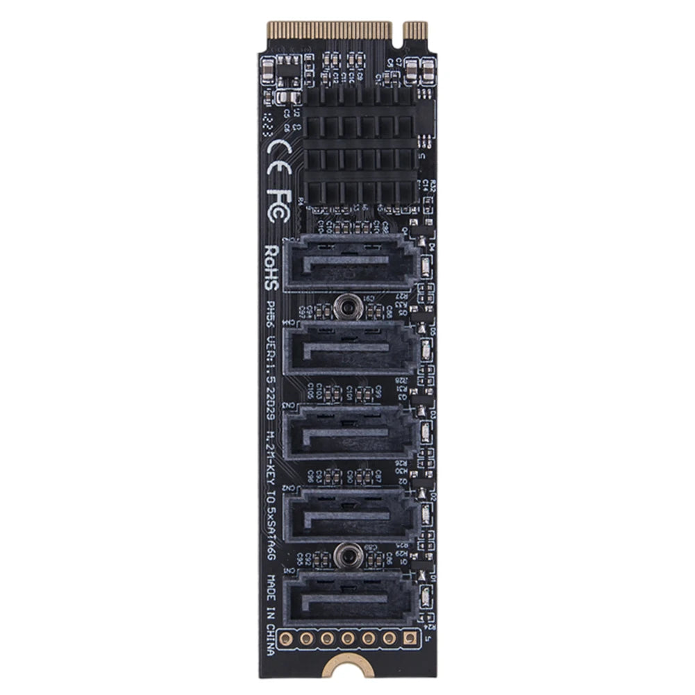 M.2 to SATA 3.0 Riser Card – 5/6 Port PCI-E Expansion Adapter Peaceful Pleasures Health and Wellness NVME to 5 port SATA Australia