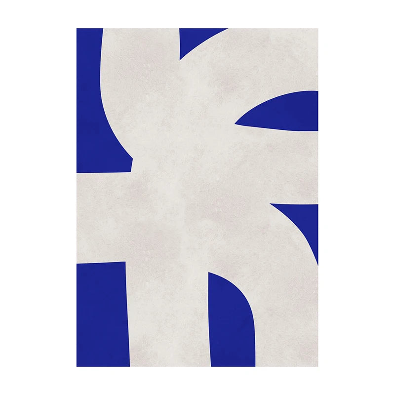 Retro Geometric Abstract Canvas Wall Art | Minimal Line Print