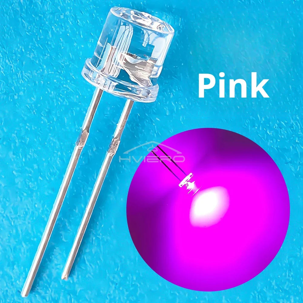 1000Pcs 5mm Flat Top LED Diodes | Ultra Bright Multi-Color Bulbs
