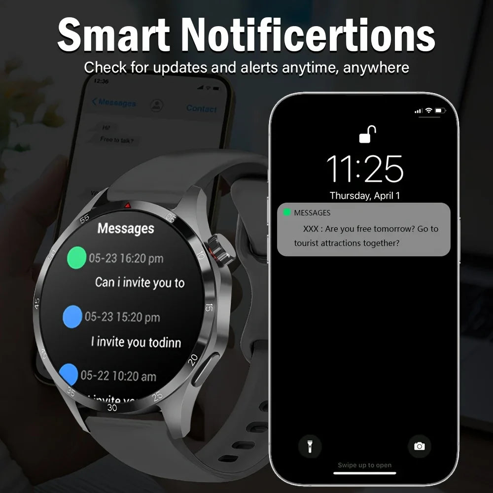 ERUN Smartwatch 1.5" Touchscreen, Fitness Tracker & Earphones