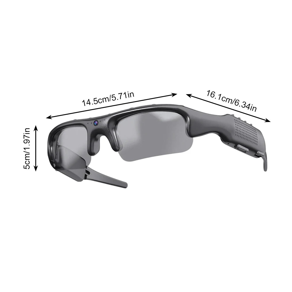 Wearable HD 1080P Wireless Camera Sport Cycling Glasses Smart Camcorder Security Protection Video Record Smart Camera Peaceful Pleasures Health and Wellness
