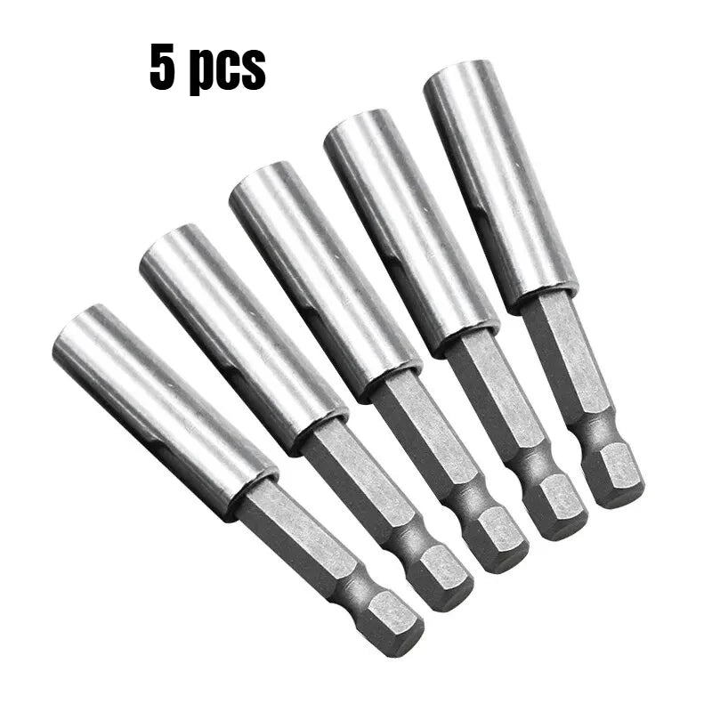 5-10pc 60mm Hex Shank Extended Connecting Rod 1/4 Quick Change Batch Head Joint Electric Tool Accessory Set Peaceful Pleasures Health and Wellness 5pc 60mm
