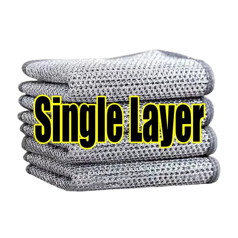 Steel Wire Cleaning Cloths – Double Layer Kitchen Scrub Rags