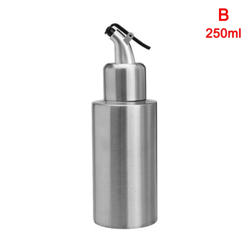 250/350/550ml Food Grade Stainless Steel Oil Storage Bottle Leakproof Seasoning Container For BBQ Kitchen Soy Sauce Vinegar Use Peaceful Pleasures Health and Wellness 250ml B