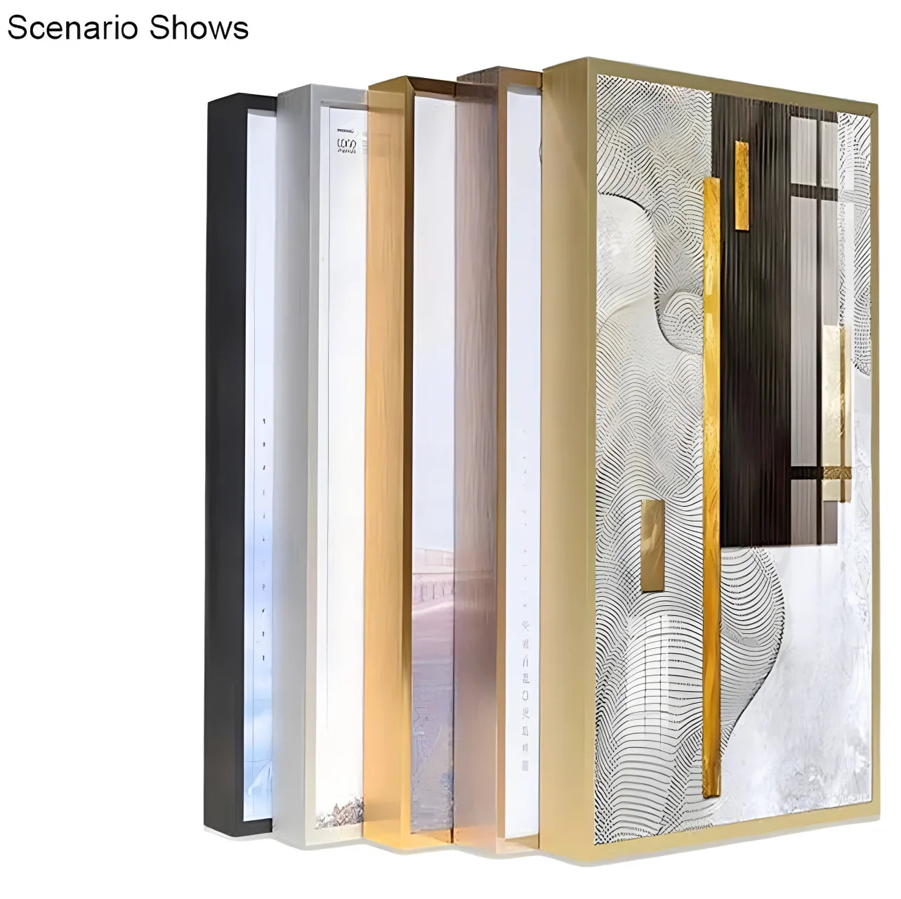 Aluminum Alloy Floating Canvas Frame Narrow Edge Metal Painting Frame Simple Wall Art can be Custom Large Size Peaceful Pleasures Health and Wellness