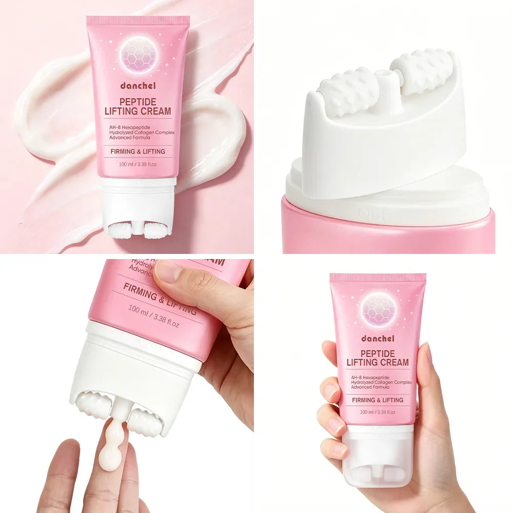 Peptide Neck Firming Cream – Hexapeptide & Collagen Roller