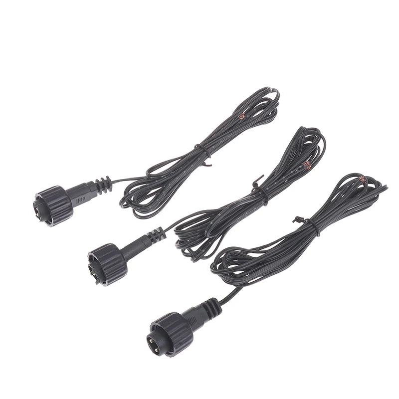 For Solar Panel Extension Cable 2Pin LED Connector Male 2M Black 2Pin Plug Connector Wire Waterproof Extension Cable Peaceful Pleasures Health and Wellness 3pcs
