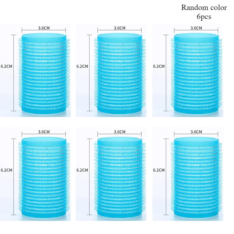 Hair Rollers Self Grip Hook Hair Curlers Heatless Roller Salon Dressing Curlers Jumbo Size Sticky Hair Styling Tools Peaceful Pleasures Health and Wellness 6pc random 2