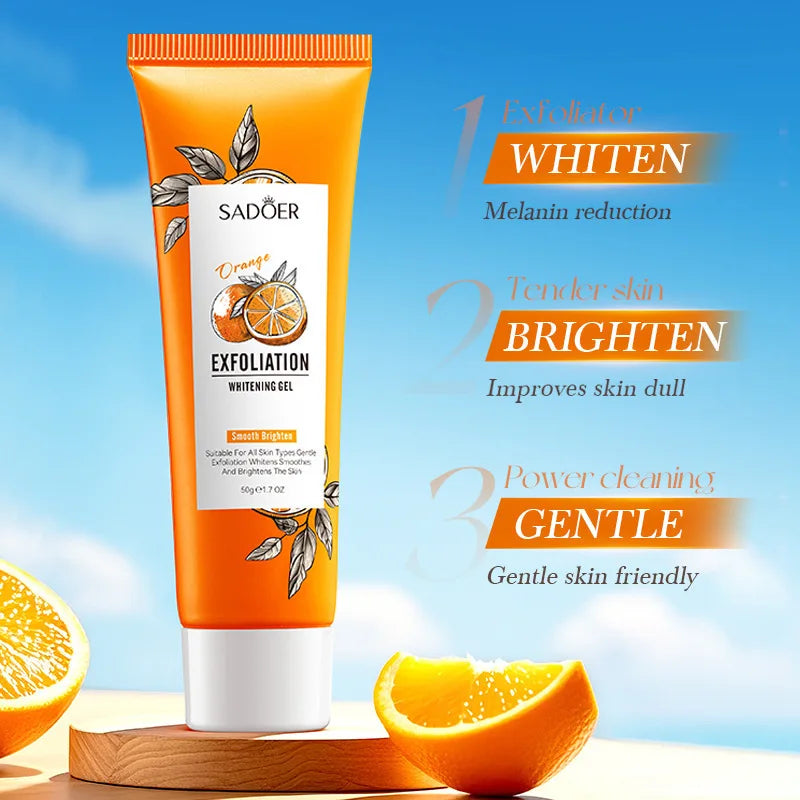 Orange Exfoliating Peeling Gel Facial Scrub Moisturizing Nourish Repair Scrubs Blackhead Removal Face Cleanser Korean Cosmetics Peaceful Pleasures Health and Wellness