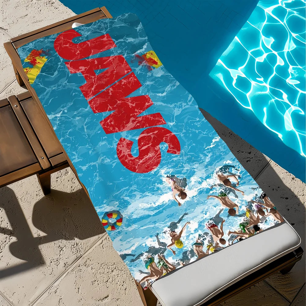 Jaws Movie Quick-Dry Beach Towel | Soft Pool & Travel Towel Beach Towel Peaceful Pleasures Health and Wellness z2 STJ80x160CM